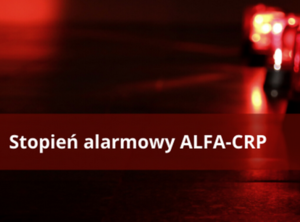 Stopień alarmowy ALFA-CRP na obszarze całego kraju