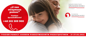 Na zdjęciu plakat Ministerstwa Sprawiedliwości