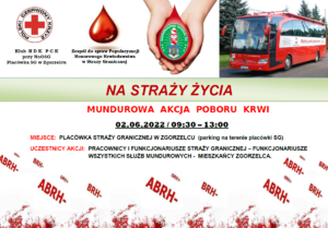 Na zdjęciu krwiobus. Informacje ujęte w komunikacie.