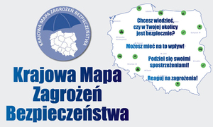 Na zdjęciu plakat Krajowej Mapy Zagrożeń Bezpieczeństwa