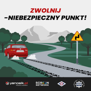 Zwolnij – niebezpieczny punkt