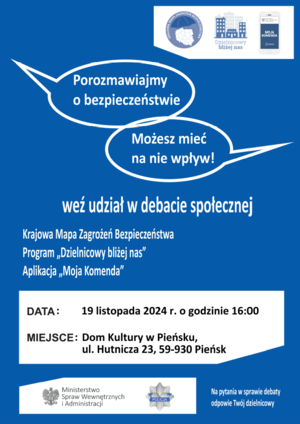 Zapraszamy na debatę społeczną "Bezpieczeństwo w ruchu drogowym"