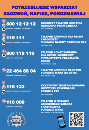 Potrzebujesz wsparcia? Zadzwoń, napisz, porozmawiaj