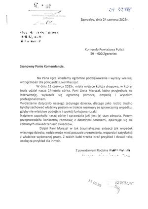 Na zdjęciu podziękowania
