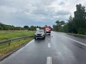 Na zdjęciu pojazd biorący udział w kolizji