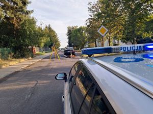 Na zdjęciu miejsce zdarzenia drogowego