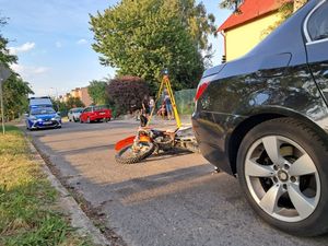 Na zdjęciu miejsce zdarzenia drogowego