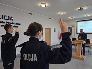 Uroczyste ślubowanie nowo przyjętych policjantów