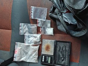 Na zdjęciu zabezpieczone narkotyki