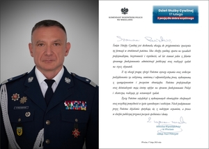 Życzenia Komendanta Wojewódzkiego Policji z okazji zbliżającego się Dnia Służby Cywilnej