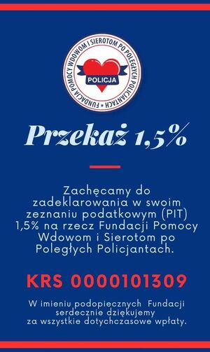 Twoje 1,5 % podatku może pomóc rodzinom po poległych policjantach