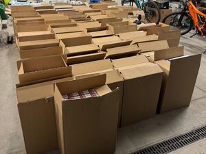 Na zdjęciu zabezpieczone papierosy