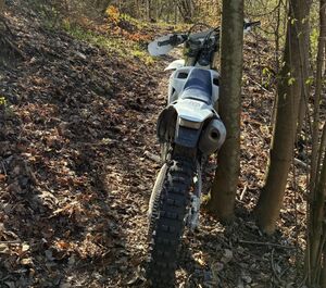 Na zdjęciu motocykl