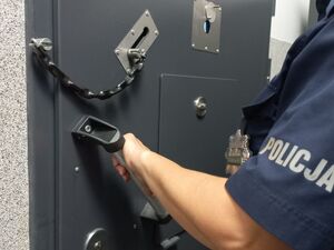 Na zdjęciu policjant