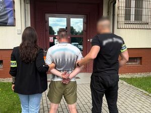 Na zdjęciu zatrzymany