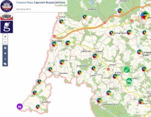 Zdjęcie Krajowej mapy Zagrożeń Bezpieczeństwa