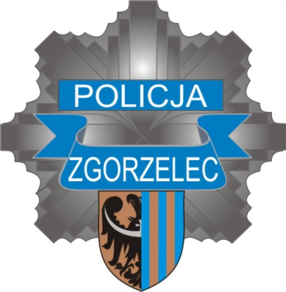Policyjna gwiazd i napis Zgorzelec